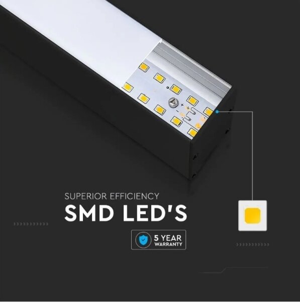 LED Lestenec na vrvici SAMSUNG CHIP LED/40W/230V 6400K črn