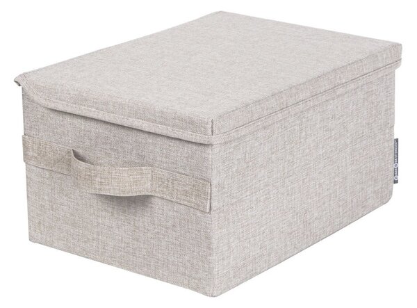 Bež tekstilna škatla za shranjevanje s pokrovom 35x26x19 cm Soft Storage – Bigso