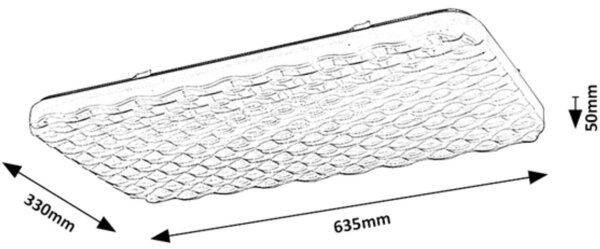 Rabalux 3087 - LED stropna svetilka ELDRICK LED/36W/230V 64 cm