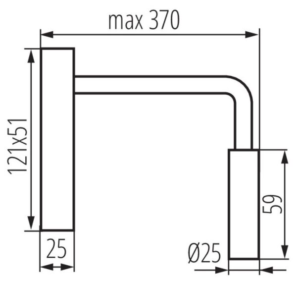 Kanlux 32522 - LED Fleksibilna stenska svetilka TONIL LED/2,7W/230V črna