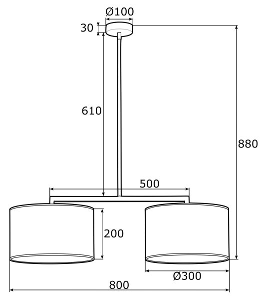 Argon 0898 - Lestenec na drogu KARIN 2xE27/15W/230V medenina/črna