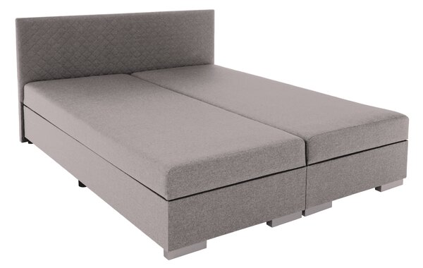 KONDELA Boxspring postelja, sivo-rjava Taupe, 160x200, ADARA