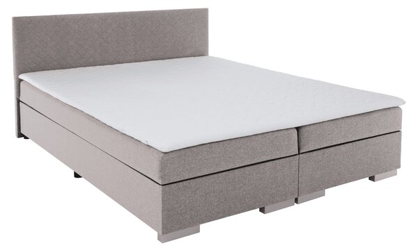 KONDELA Boxspring postelja, sivo-rjava Taupe, 160x200, ADARA