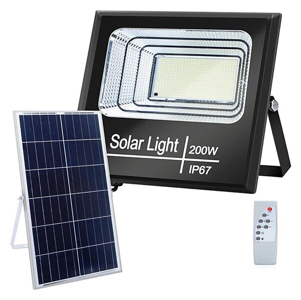 Aigostar - LED Zatemnitveni solarni reflektor LED/200W/3,2V IP67 + Daljinski upravljalnik