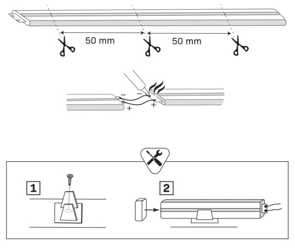 LED Trak NEON 5m LED/40W/24V moder IP65