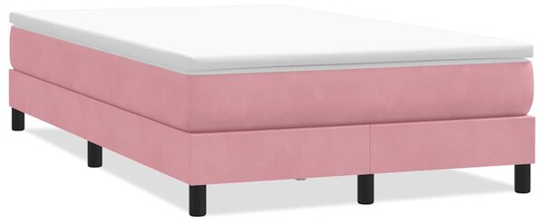 VidaXL Box Spring postelja brez vzmetnico Pink 120x220 cm Velvet