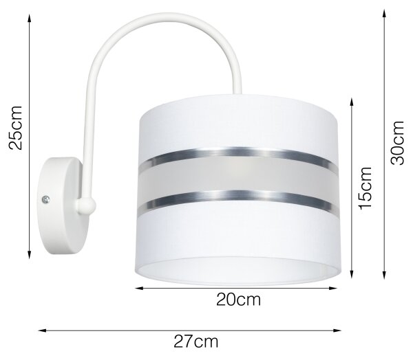 Stenska svetilka CORAL 1xE27/60W/230V bela