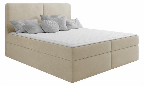 Boxspring postelja Miami 413, 140x200, Blago, Posteljno dno, 142x209x115cm, Vzmetnica