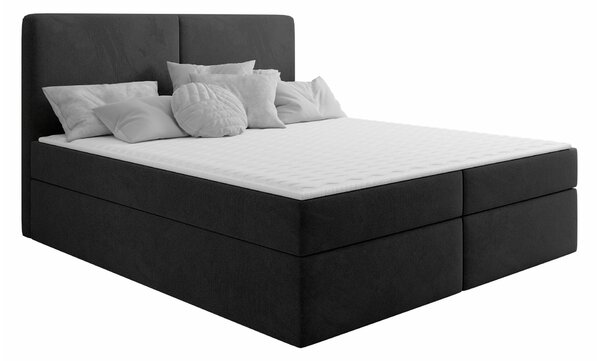 Boxspring postelja Miami 413, 140x200, Blago, Posteljno dno, 142x209x115cm, Vzmetnica