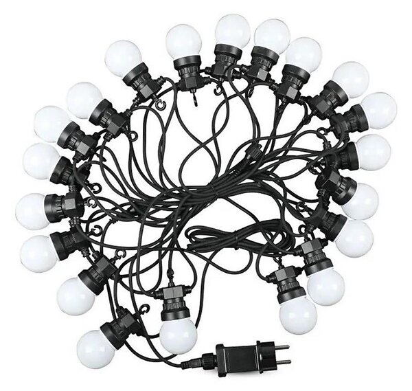 LED Zunanja veriga STRING 10m 20xLED/0,5W/230V IP44 6000K