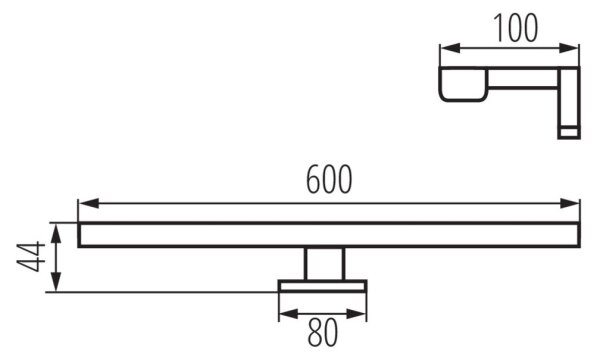 Kanlux 34933 - LED Kopalniška svetilka za osvetlitev ogledala ASTIM LED/12W/230V IP44 črna