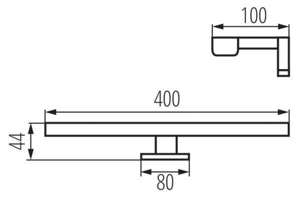 Kanlux 34930 - LED Kopalniška luč za ogledalo ASTIM LED/8W/230V IP44 črna