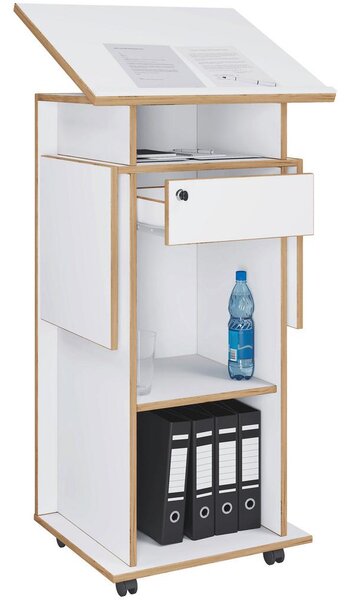 P & B Stoječi Pult Salia M, Bela, Barva Hrasta