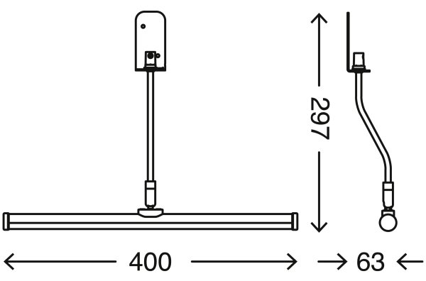 Briloner 2058-018 - LED Kopalniška luč za osvetlitev ogledala SPLASH LED/5,5W/230V IP23