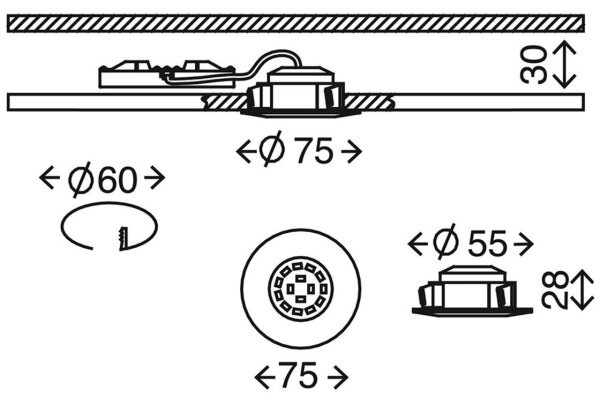 Briloner 7204-031 - SET 3x LED Kopalniška svetilka ATTACH LED/5W/230V IP44