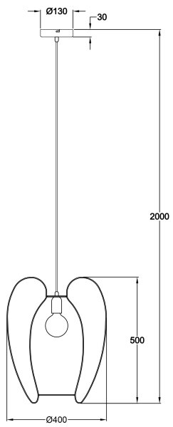 Fabas Luce 3677-45-101 - Lestenec na vrvici CAMP 1xE27/40W/230V črna