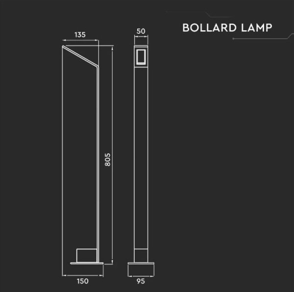 LED Zunanja svetilka LED/6W/230V IP65 antracit