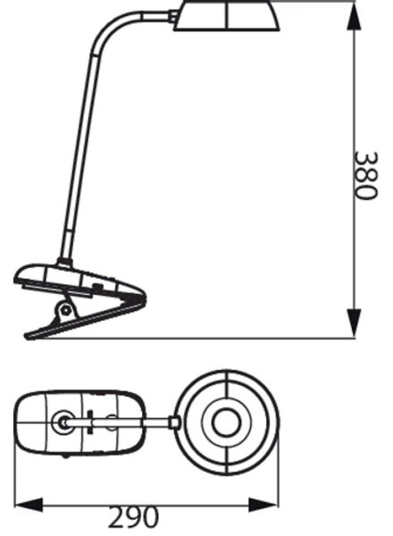 Philips - LED Zatemnitvena svetilka s sponko DONUTCLIP LED/3W/5V bela