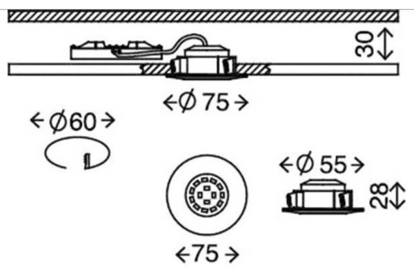 Briloner 7231-031-SET 3x LED Zatemnitvena kopalniška svetilka LED/5,5W/230V IP44