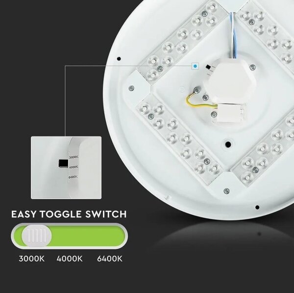 LED Stropna svetilka LED/12W/230V 26cm 3000K/4000K/6400K