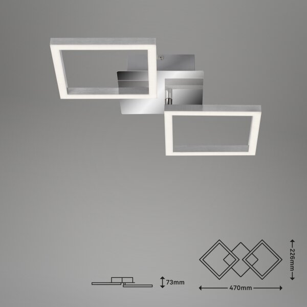 Briloner 3207-018 - LED stropna svetilka FRAMES 2xLED/8W/230V