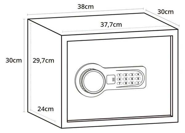 MID.YOU Trezor Safe Compact, Črna