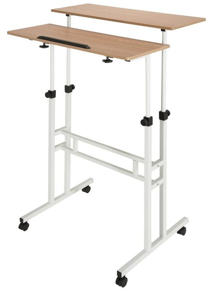 MID.YOU Pisalna Miza Workstation I, Bela, Hrast
