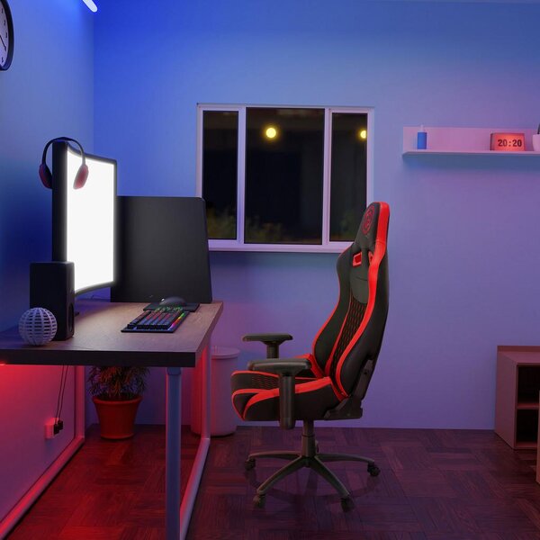 MID.YOU Gaming Stol Gamebreaker Sx 04, Črna, Rdeča