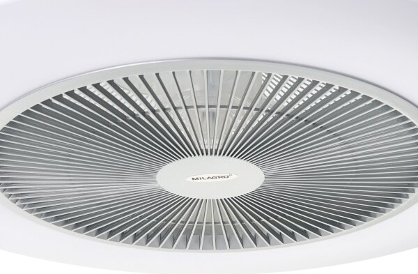 Brilagi - LED Zatemnitvena svetilka z ventilatorjem AURA LED/38W/230V srebrna + Daljinski upravljalnik