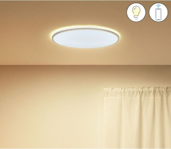 WiZ - LED Zatemnitvena stropna svetilka SUPERSLIM LED/22W/230V bela Wi-Fi