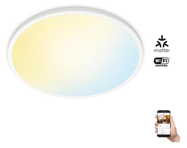 WiZ - LED Zatemnitvena stropna svetilka SUPERSLIM LED/32W/230V bela Wi-Fi