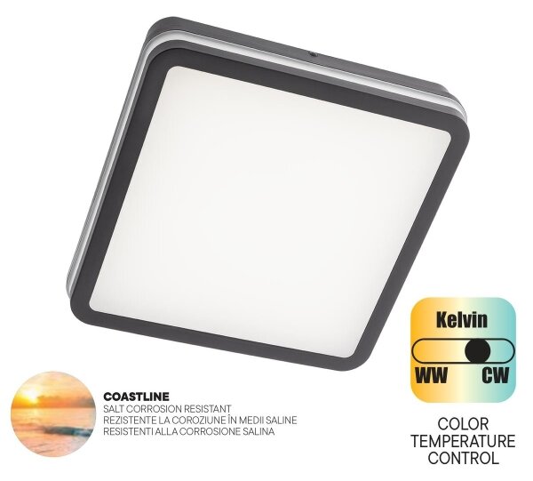 Redo 90288 - LED Zunanja svetilka ISOLA LED/24W/230V 3000/4000/6500K IP54