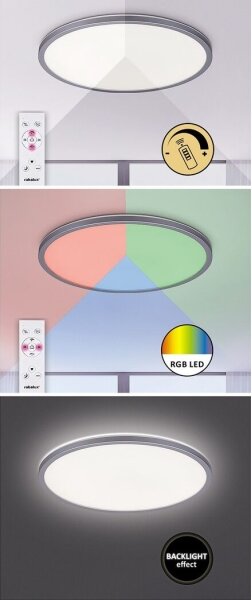 Rabalux 2291 - LED RGB Zatemnitvena stropna svetilka RASMUS LED/22W/230V + Daljinski upravljalnik