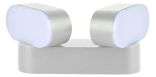 LED Zunanja fleksibilna stenska svetilka 2xLED/12W/230V IP65 siva