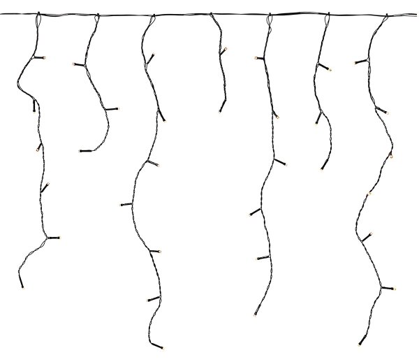 Nedis CLLC180- LED Zunanja božična zavesa 180xLED/7 funkcij 10,9m IP44 topla bela