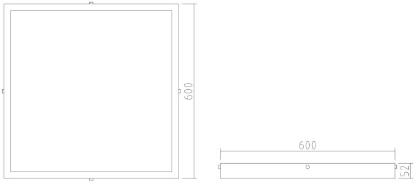 APLED - LED Nadgradni panel QUADRA LED/40W/230V 4000K 60x60cm IP41