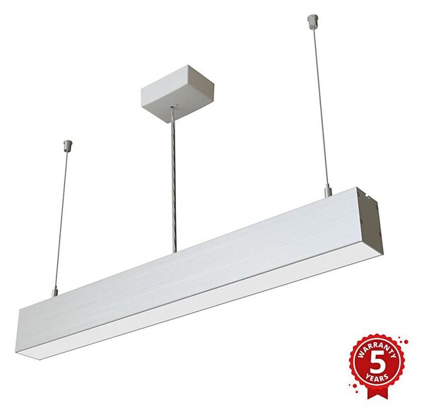 APLED - LED Lestenec na vrvici LOOK LED/23W/230V 4000K 60 cm srebrna