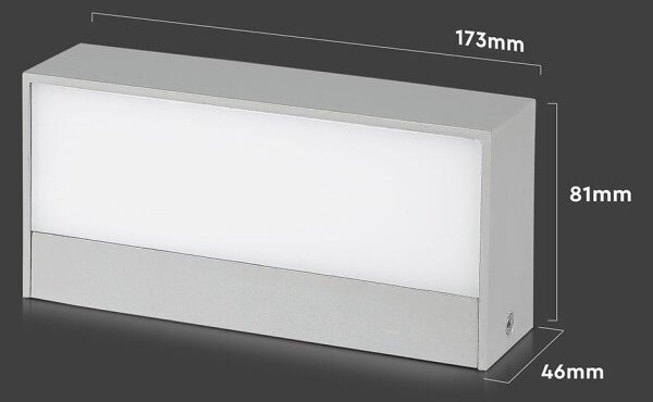 LED Zunanja stenska svetilka LED/9W/230V 4000K IP65