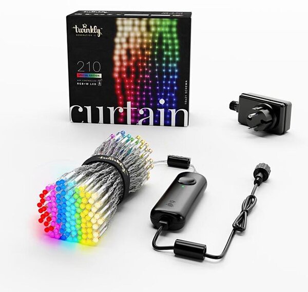 Twinkly TWW210SPP-TEU - LED RGB Zunanja božična zavesa 210xLED 6,1m IP44 Wi-Fi