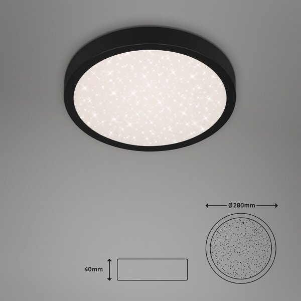 Briloner 3048-015 - LED Stropna svetilka RUNA LED/18W/230V črna