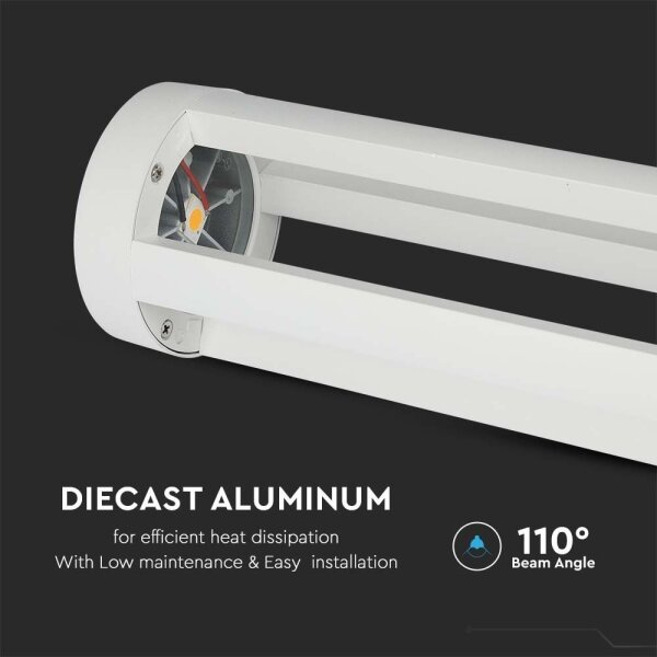 LED Zunanja svetilka LED/10W/230V 80cm 3000K IP65 belo