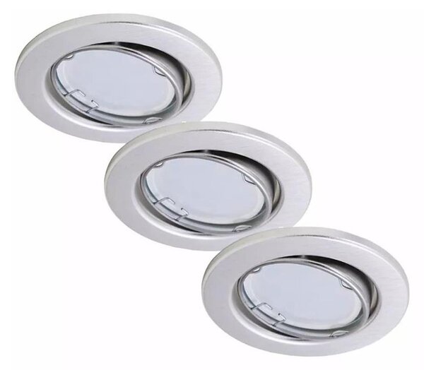 Briloner 7221-039 - KOMPLET 3x LED kopalniška svetilka 1xGU10/3W/230V srebrna