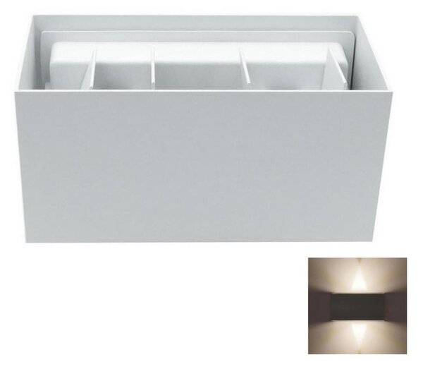 LED Zunanja stenska svetilka LED/12W/230V IP54 bela