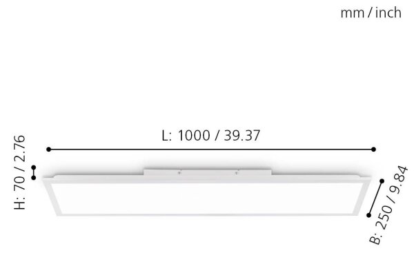 Eglo 75563 - LED Zatemnitveni panel BOTAZZO LED/25W/230V 2700-5000K + Daljinski upravljalnik