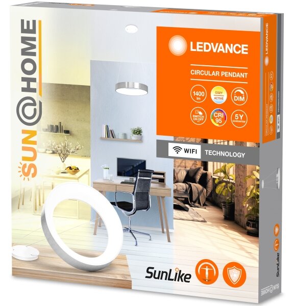 Ledvance - LED Zatemnitveni lestenec na vrvici SUN@HOME CIRCULAR LED/18,5W/230V Wi-Fi