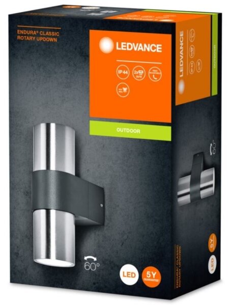 Ledvance - Zunanja stenska svetilka ENDURA ROTARY 2xGU10/5W/230V IP44