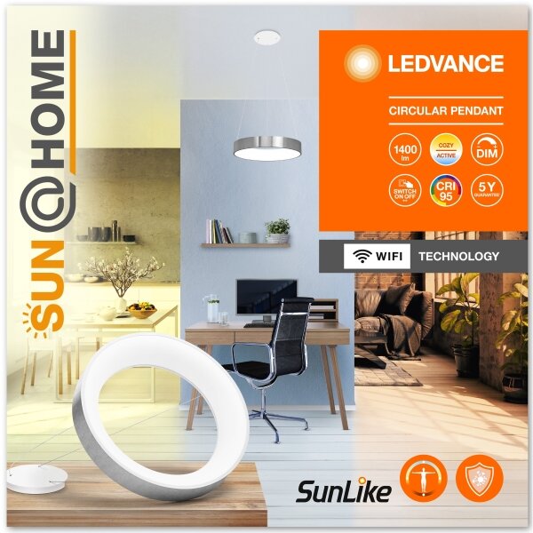 Ledvance - LED Zatemnitveni lestenec na vrvici SUN@HOME CIRCULAR LED/18,5W/230V Wi-Fi