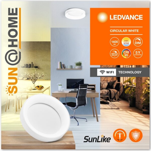 Ledvance - LED Zatemnitvena stropna svetilka SUN@HOME CIRCULAR LED/18,5W/230V Wi-Fi