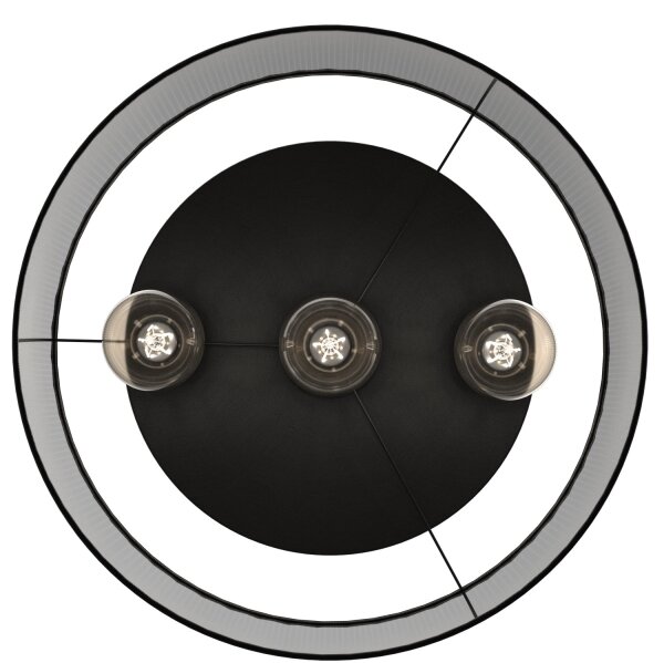 Lestenec LOFT SHADE 3xE27/60W/230V črna