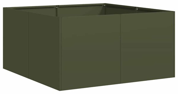 VidaXL Sadilnik Olive Green 80x80x40 cm Hladno valjano jeklo